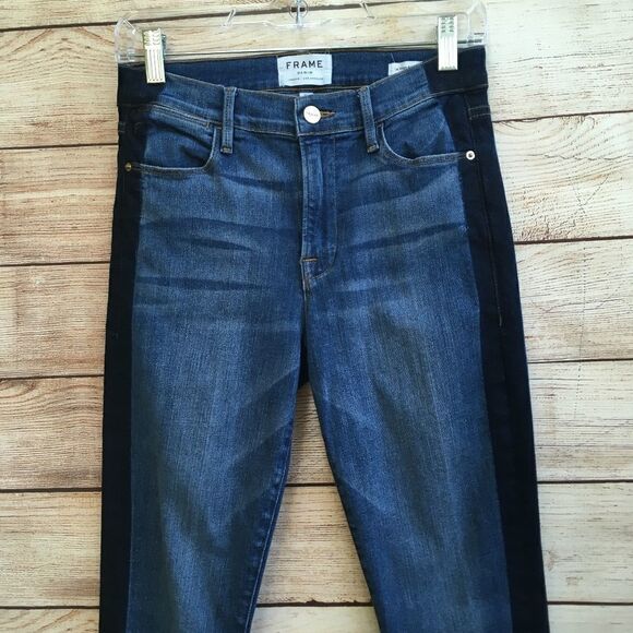 FRAME JEANS‎ LE HIGH SKINNY CROP IN KENYA WASH - Picture 2 of 9